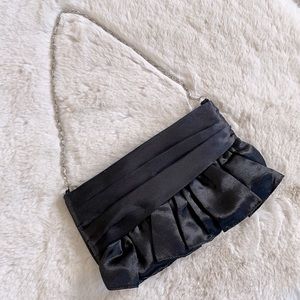 Roberto Vianni Black Satin Clutch